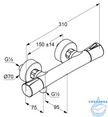 Смеситель для душа Kludi Zenta SL 351003938 (черный матовый)