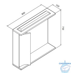 Шкаф-зеркало Am.Pm Like 80см M80MPL0801WG белый глянец