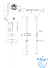 Душевой гарнитур Bravat Eco D152CP-1A-RUS
