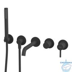 Встраиваемый смеситель для ванны Whitecross Y YSET1240BL (2 режима (черный матовый)