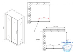 Душевое ограждение ABBER Sonnenstrand AG04120MS-S85M 120x85 профиль хром, стекло  матовое (без поддона)