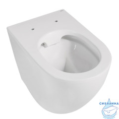 Унитаз приставной безободковый Abber Bequem AC1111 с сиденьем Soft Close (микролифт) (белый)