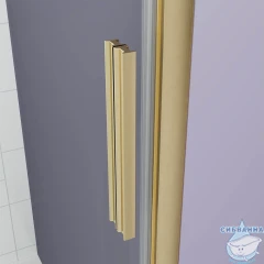 Душевое ограждение Veconi Оттимо 80x90 профиль брашированное золото, стекло матовое OP30G-SP-8090-07-C9 (без поддона)