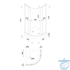 Душевое ограждение Тритон Вельвет А 80х80 (с поддоном)