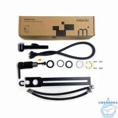 Смеситель с гигиеническим душем Milardo Tidy 001BL00M08 (черный матовый)