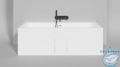 Ванна из искусственного камня Salini Orlando Axis Kit 180x80 (материал S-Sense , белый глянцевый)