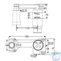  Смеситель для раковины встраиваемый  Kludi Bozz 382445376S (белый матовый)
