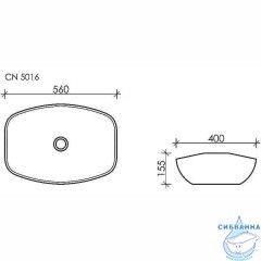  Раковина на столешницу 56 см Ceramicanova Element CN5016