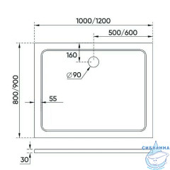 Поддон из искусственного камня Veconi 100x90 TZ09-10090PR-01-19C3