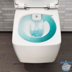 Унитаз подвесной безободковый с функцией биде Vitra Metropole Rim-Ex VitrAfresh (без сиденья) 7672B003-1687