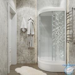 Душевая кабина Тритон Стандард 100х100 В профиль белый, стело мозаика Щ0000061822