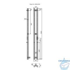 Полотенцесушитель электрический Indigo Style PRO (с таймером) 10х120 графит  (с возможностью скрытого подключения, подключение R/L)