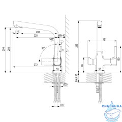 Смеситель для кухни Lemark Ursus LM7258BL (черный матовый)