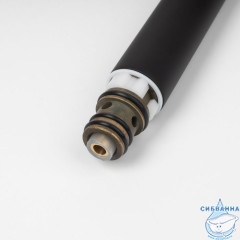 Излив для смесителя, кухня, J-образный, нерж. сталь, 184х235 мм, поворотный, черный, IDDIS, 995J18B5SM