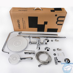 Смеситель для ванны с верхним душем, глянцевый хром, Rora, Milardo, RORSB4FM06