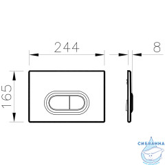 Инсталляция Vitra с кнопкой смыва в комплекте с безободковым унитазом Vitra Mia c сиденьем Soft close (микролифт) 9856B003-7200