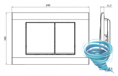 Инсталляция для унитаза Charus CC.300.80.01 с кнопкой смыва Charus Minimalista FP.310.DW.01 черный матовый,  с унитазом LYon 2.0 (с сиденьем Soft Close (микролифт)