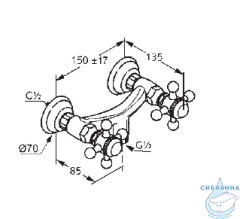 Смеситель для душа Kludi Adlon 516100520