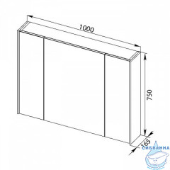 Шкаф-зеркало Aquanet Латина 100 белый 179636