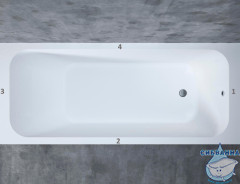 Ванна из искусственного камня Salini Orlando 180x80 (материал sapirit, белый матовый)