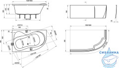 Акриловая ванна Ravak Rosa 95 160x95 R с ножками