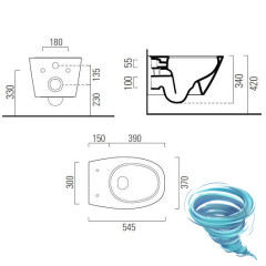 Унитаз подвесной GSI Modo+ 8415FR411 с сиденьем Soft Close (микролифт)