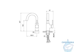 Смеситель для раковины Aquatek Европа AQ1307BGM (оружейная сталь)