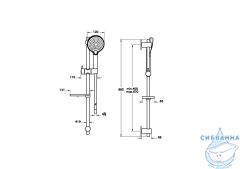 Душевой гарнитур Vitra Bliss 3F A4574334EXP 3 режима (никель)