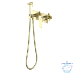 Смеситель с гигиеническим душем Aquatek Оберон AQ1220BG (золото шлифованное)