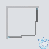 Душевое ограждение Radaway Premium Plus C/D 80x90 профиль хром, стекло прозрачное 30437-01-01N (без поддона)