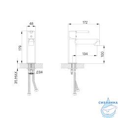 Смеситель для раковины Iddis Aiger AIGMG00i01 (золото матовое)