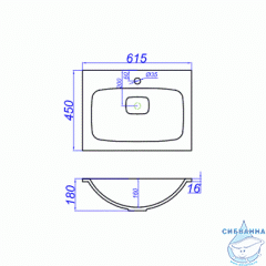 Мебельная раковина Aqwella Malaga 60 см