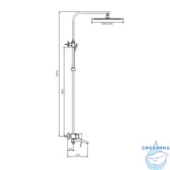 Душевая система Gappo G2407-4 300 1 режим (бронза)