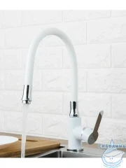 Смеситель кухни Frap F4041 (белый/хром)