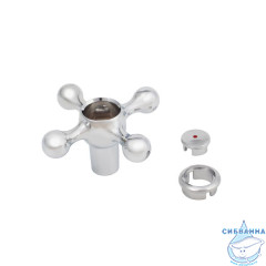 Маховик для смесителя, 8x20, хром, Duplex, горячая вода, ID, 991KR20HSM