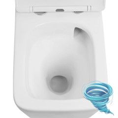 Унитаз подвесной безободковый Abber Rechteck  AC1201T с сиденьем Soft Close (микролифт) (белый)