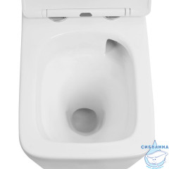 Унитаз подвесной безободковый Abber Rechteck  AC1201T с сиденьем Soft Close (микролифт) (белый)