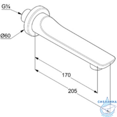 Излив для ванны Kludi Balance 5250391