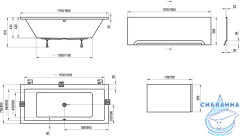 Акриловая ванна Ravak Formy 01 180х80 с ножками