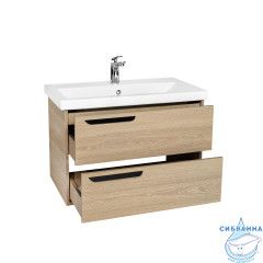Тумба Viant Кёльн 80П с раковиной Фостер 80 дуб светлый
