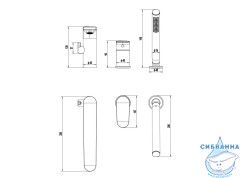 Смеситель для ванны на борт Aquatek Ника AQ1848CR (хром)