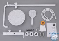 Душевая стойка ABBER Emotion AF8816WL с изливом, белый матовый
