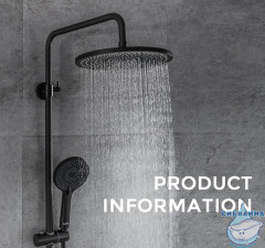 Душевая система Gappo G2495-5 250 1 режим (черный матовый)