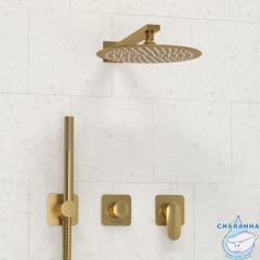 Душевая система Wasserkraft 250 1 режим A3651.282.180.259.285.194.286 (золото матовое)