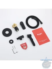 Встраиваемый смеситель Raglo R03.53.06 с гигиеническим душем (черный)