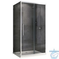Душевое ограждение ABBER Schwarzer Diamant 140x90 профиль хром, стекло прозрачное AG30140H-S90 (без поддона)