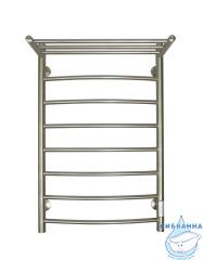 Полотенцесушитель электрический Санприз Классик П8 50Х80 U с полкой (никель) (подключение универсальное)