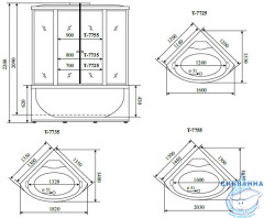 Душевая кабина Timo Lux T-7755 150x150