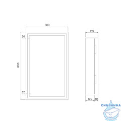 Шкаф-зеркало Iddis Zodiac 50 см белый ZOD5000i99