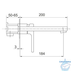 Смеситель для раковины встраиваемый Gappo G1017-16 (черный матовый))